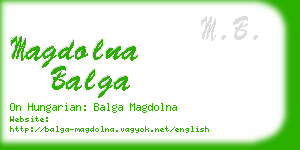 magdolna balga business card